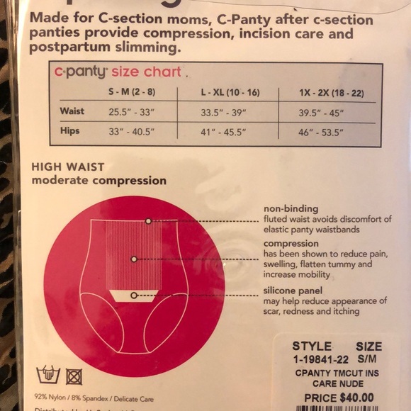 UpSpring C-Section Support, Recovery Panty - Picture 2 of 3